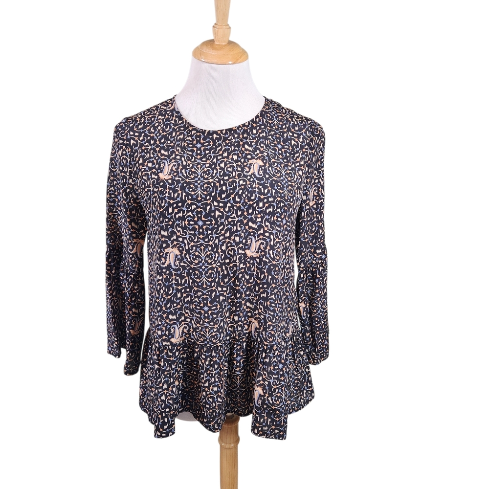 Madewell Women's 100% Silk Blouse Sz Small Fiesta Paisley